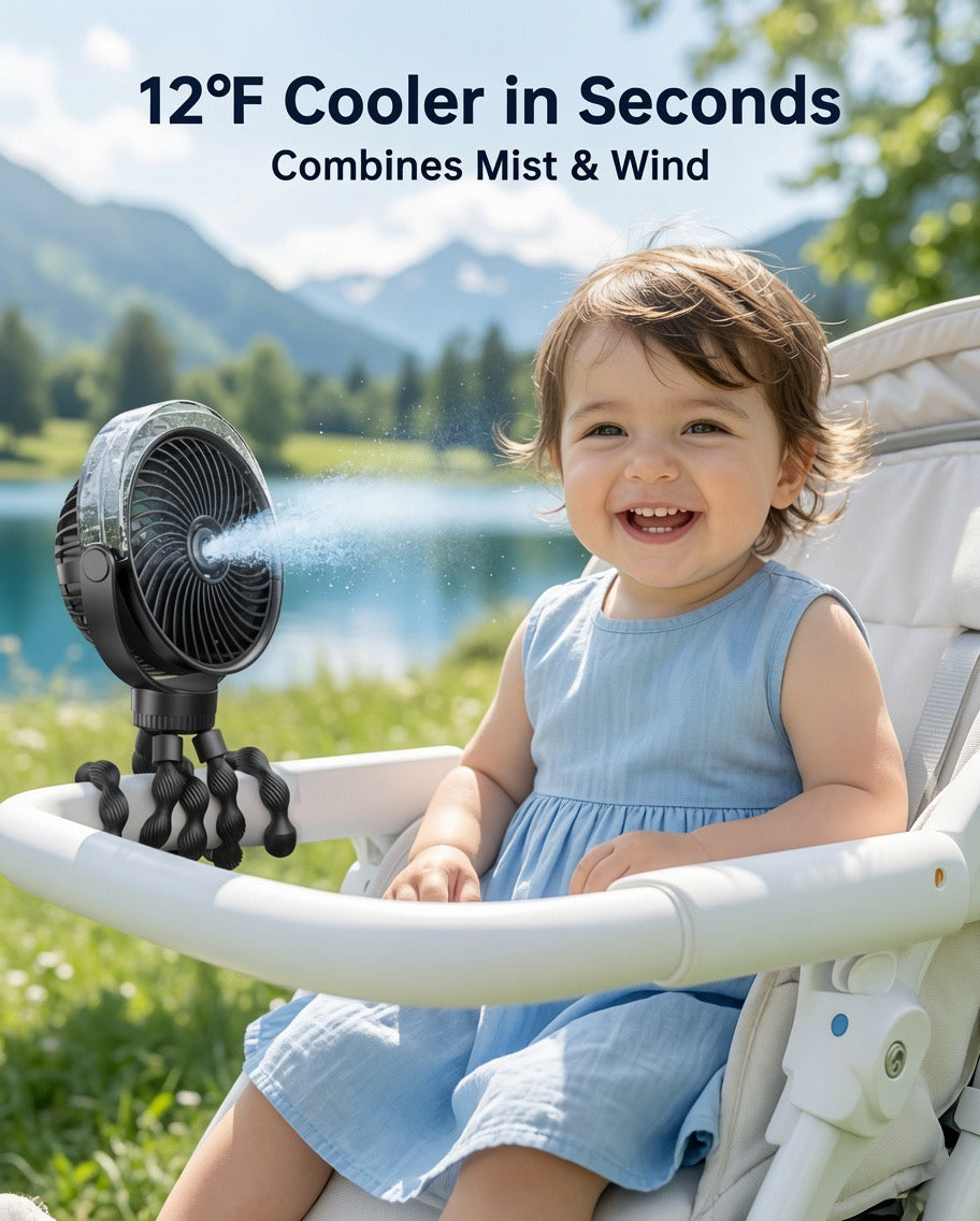 Misting Stroller Fan