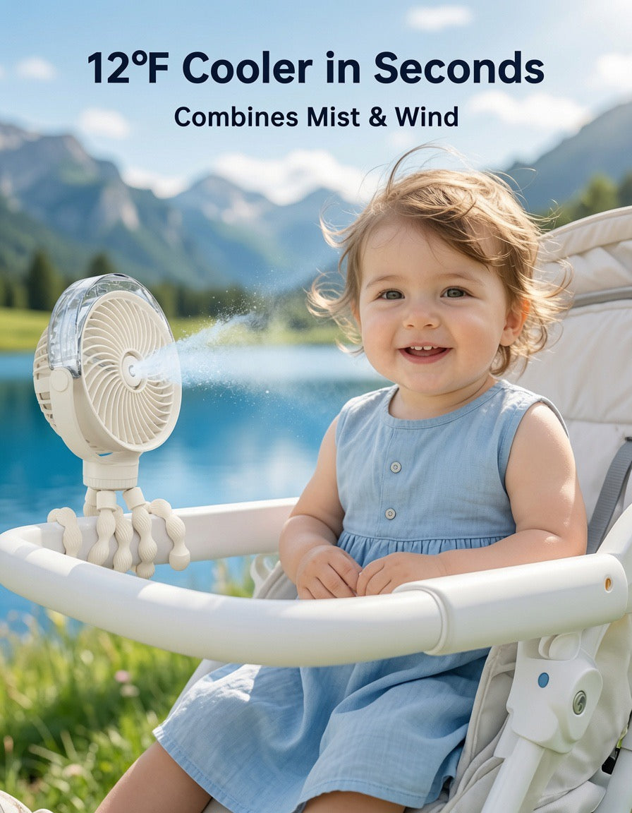 Misting Stroller Fan