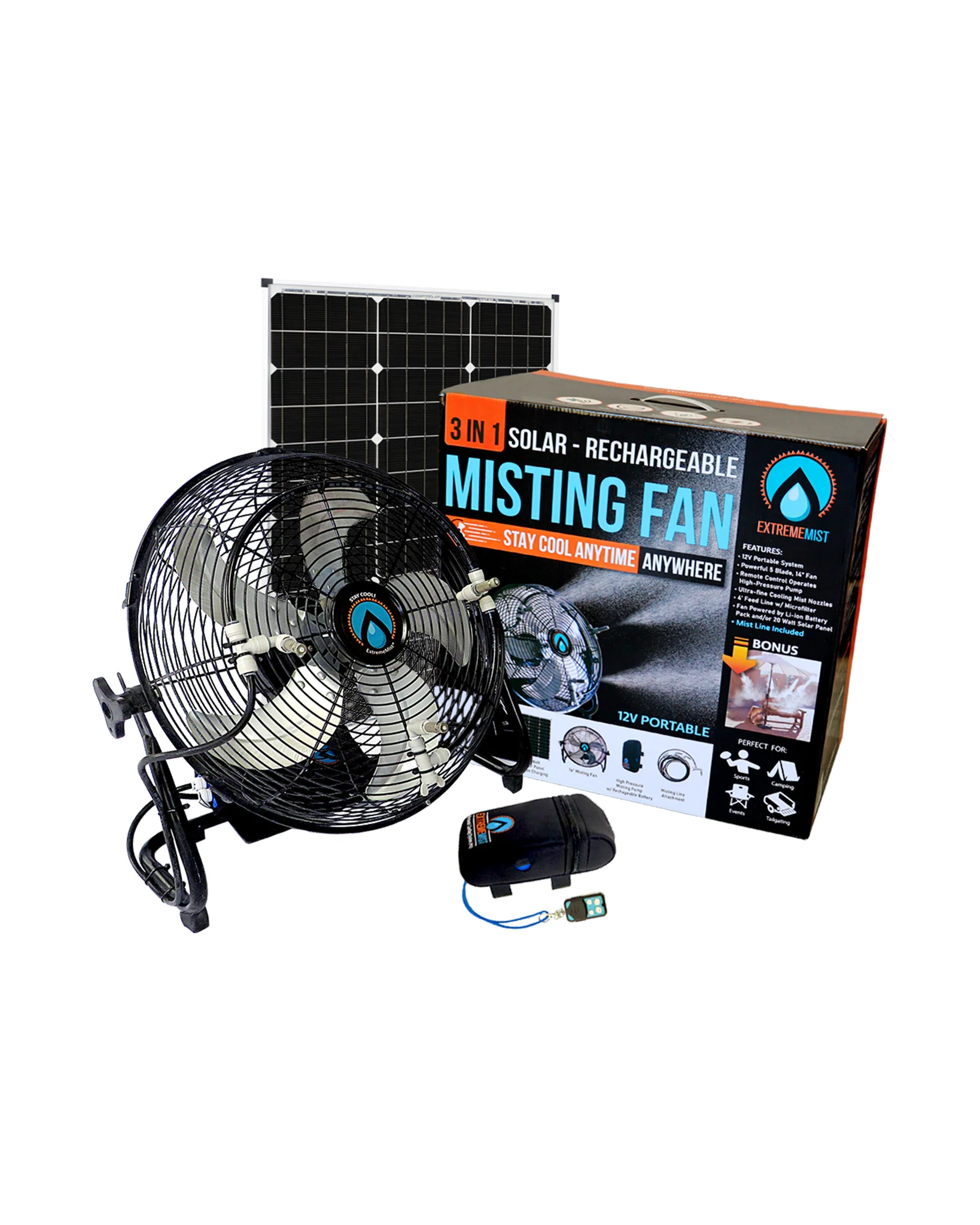 Solar Portable Misting Fan