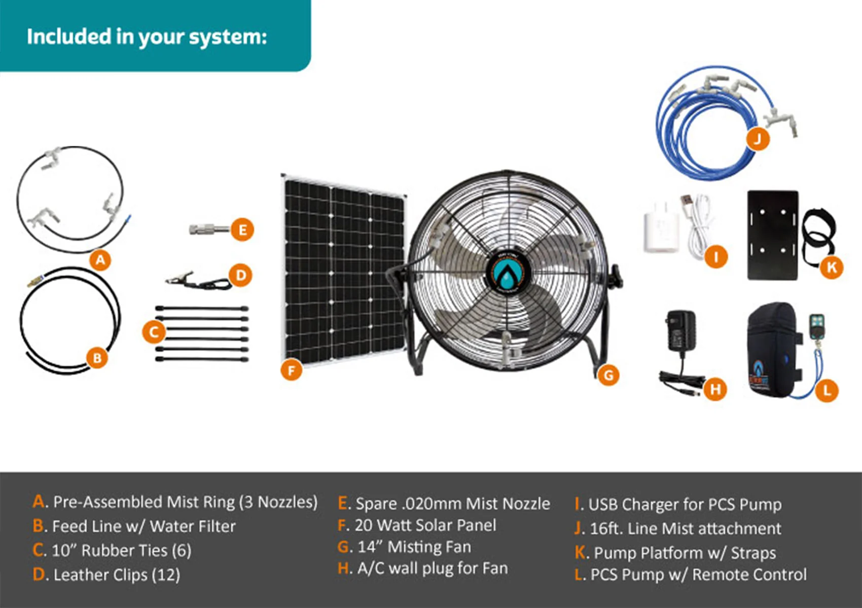 Solar Portable Misting Fan - Image 2